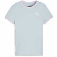 Puma Тениска С Лого Classics Match Point Logo Tee G T-Shirt Girls Синьо-Тюркоаз 