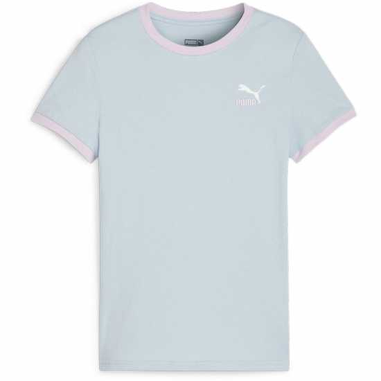 Puma Тениска С Лого Classics Match Point Logo Tee G T-Shirt Girls Синьо-Тюркоаз 