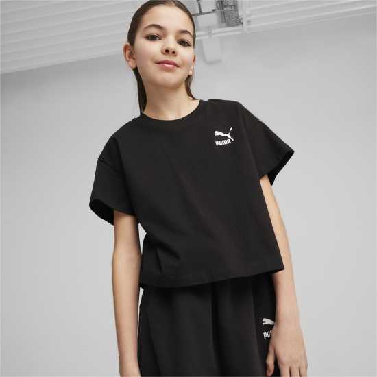 Puma Better Classics Tee G T-Shirt Girls Черно Пума Детски тениски и фланелки