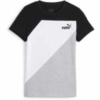 Puma Power Tee G T-Shirt Girls Черно Пума Детски тениски и фланелки