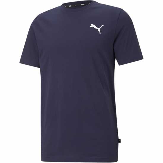 Puma Мъжка Риза Ess Small Logo Tee T-Shirt Mens Морско синьо-Котел 