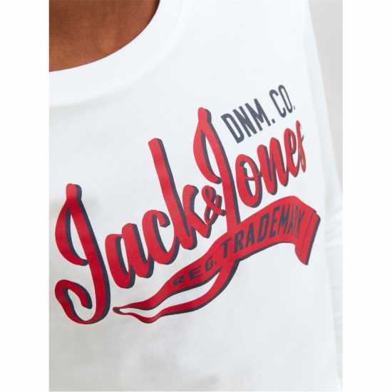 Jack And Jones Long Sleeve Logo T-Shirt Junior Boys Облачен Танцьор Детски тениски и фланелки