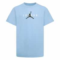 Тениска Момчета С Щампа Air Jordan Longline Graphic T Shirt Junior Boys Aquarius Blue Детски тениски и фланелки