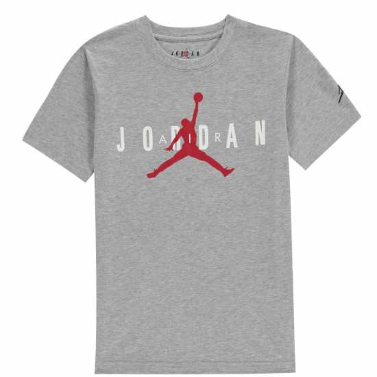 Тениска Момчета С Щампа Air Jordan Longline Graphic T Shirt Junior Boys Угарно черно Детски тениски и фланелки