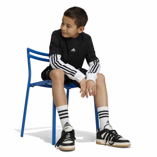 Adidas Street Jam 2-In-1 Long Sleeve Long-Sleeve Top Kids  Детски тениски и фланелки