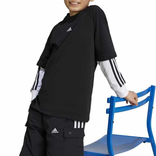 Adidas Street Jam 2-In-1 Long Sleeve Long-Sleeve Top Kids  Детски тениски и фланелки