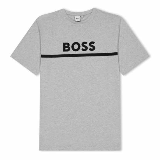 Boss Тениска С Лого Large Logo Tee Jn00 Сиво A32 