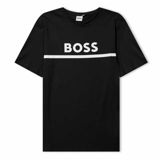 Boss Тениска С Лого Large Logo Tee Jn00 Черно 09B 