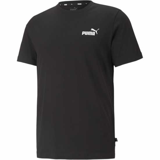 Puma Мъжка Тениска Small Logo T Shirt Mens Черно Мъжки тениски с яка