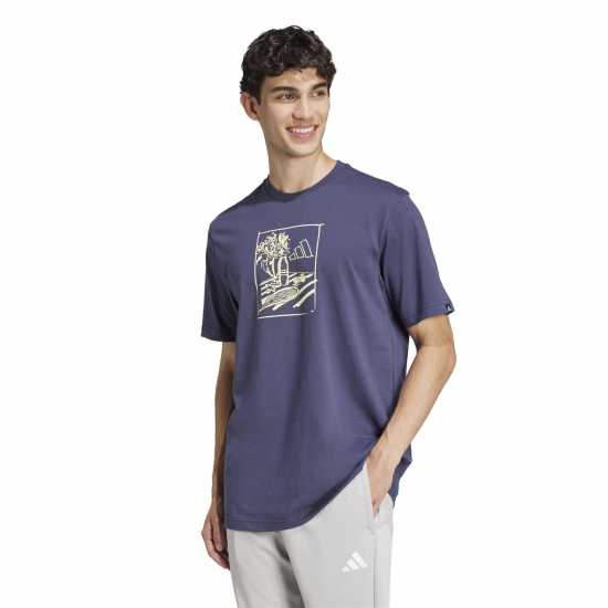 Adidas Мъжка Риза Graphic Logo T-Shirt Mens Морска живот 