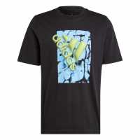 Adidas Мъжка Риза Graphic Logo T-Shirt Mens Лятно черно Мъжки ризи