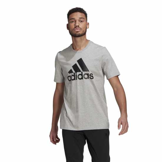 Adidas Мъжка Риза Graphic Logo T-Shirt Mens Сив BOS Мъжки тениски с яка