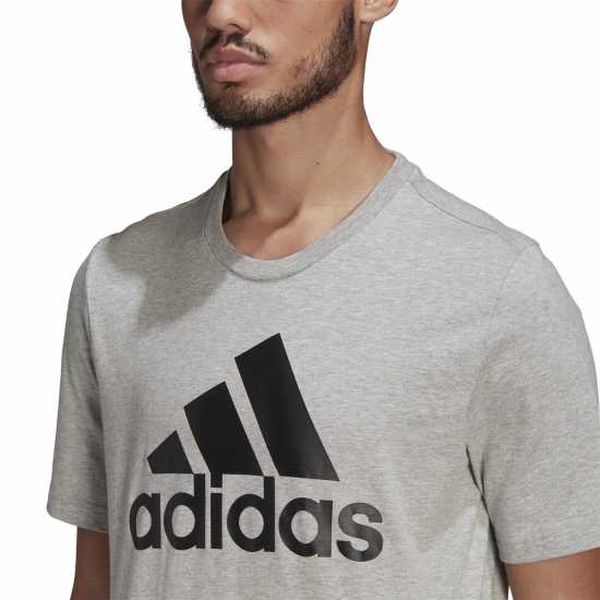 Adidas Мъжка Риза Graphic Logo T-Shirt Mens Сив BOS Мъжки тениски с яка