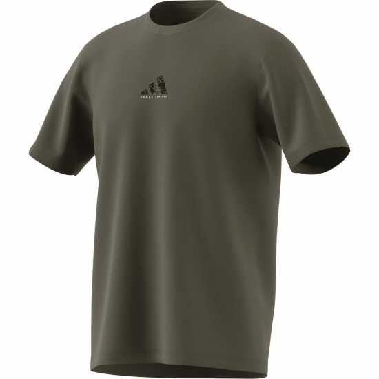 Adidas Мъжка Риза Graphic Logo T-Shirt Mens Хаки Ббал 