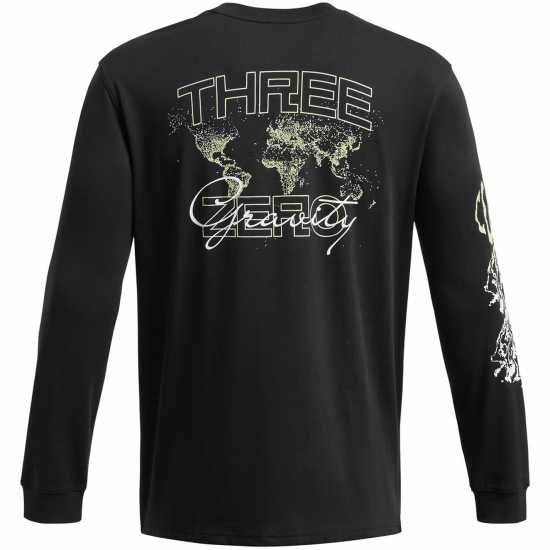 Under Armour Curry Verbiage Heavyweight Long Sleeve T-Shirt Adults Черно/Зелено/Бяло 