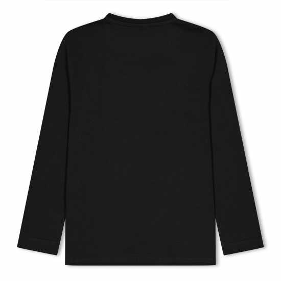 Boss Long Sleeve Logo Print T-Shirt Junior Boys Черно 09B 