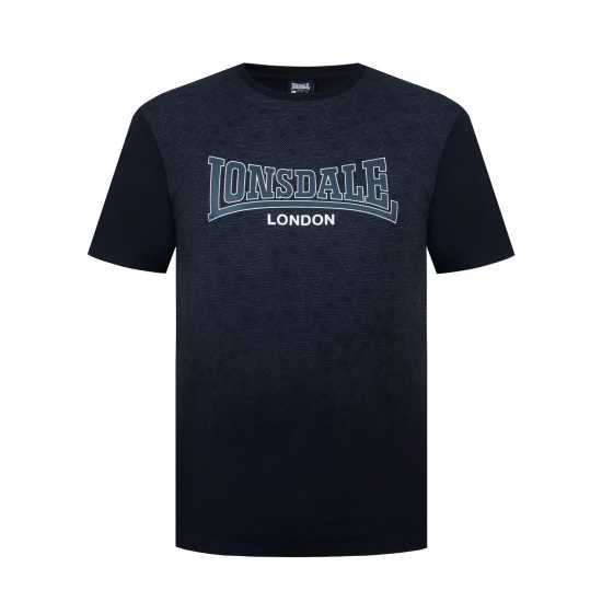 Lonsdale Тениска Tee Shirt Гео Черен Мъжко облекло за едри хора