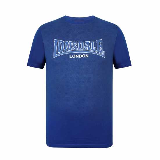 Lonsdale Тениска Tee Shirt Гео Син Мъжко облекло за едри хора