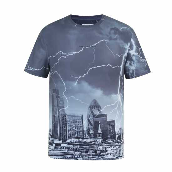 Firetrap Мъжка Тениска Sub T Shirt Mens Skyline Мъжко облекло за едри хора