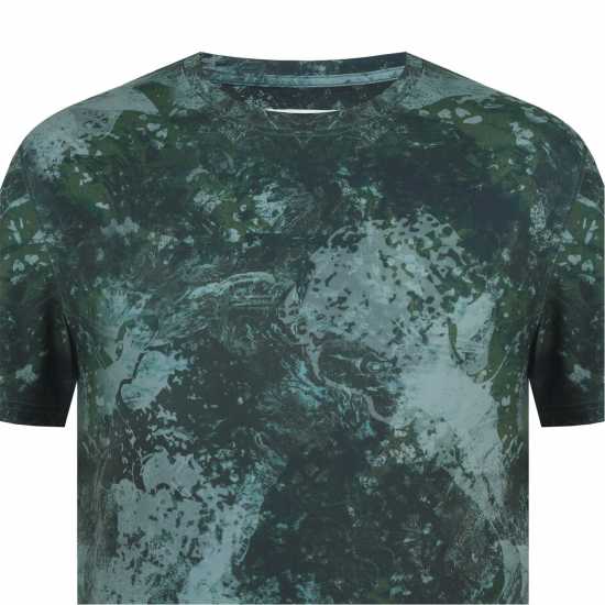 Firetrap Мъжка Тениска Sub T Shirt Mens Glitch Skull Мъжко облекло за едри хора