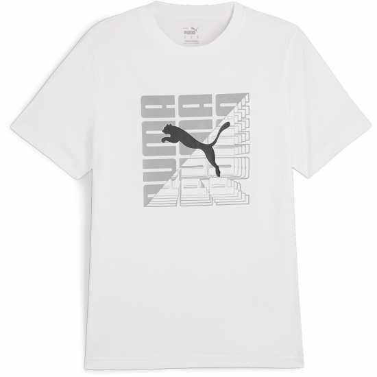 Puma Мъжка Риза Graphics Wording Tee T-Shirt Mens Пума Бяло Мъжки ризи