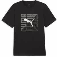 Puma Мъжка Риза Graphics Wording Tee T-Shirt Mens Черно Пума Мъжки ризи