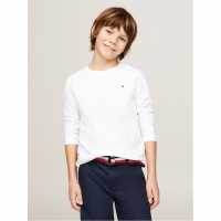 Tommy Hilfiger Boys Basic Cn Knit L/s Ярко бяло 