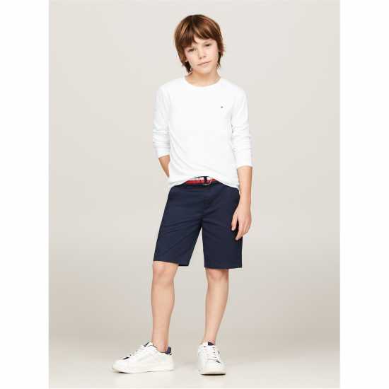 Tommy Hilfiger Boys Basic Cn Knit L/s Ярко бяло 