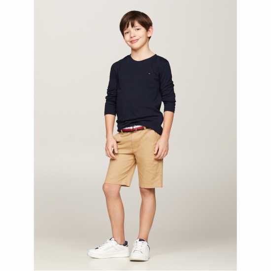 Tommy Hilfiger Boys Basic Cn Knit L/s Небесен капитан 