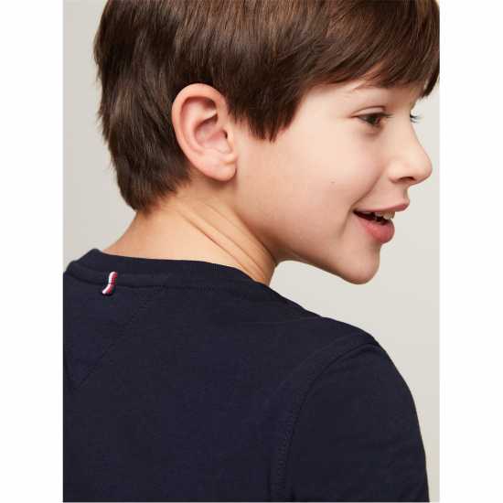 Tommy Hilfiger Boys Basic Cn Knit L/s Небесен капитан 