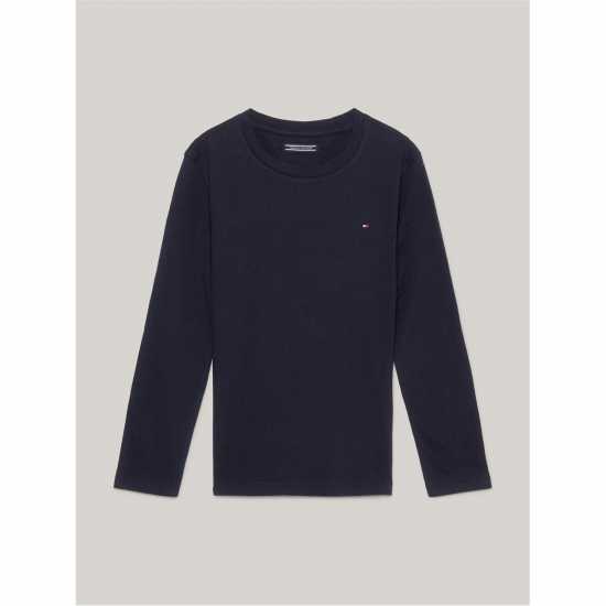 Tommy Hilfiger Boys Basic Cn Knit L/s Небесен капитан 