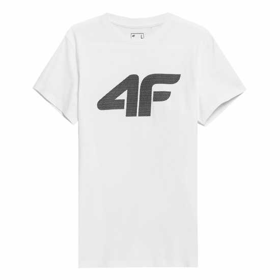 4F Big Logo T-Shirt Бяло Мъжки ризи