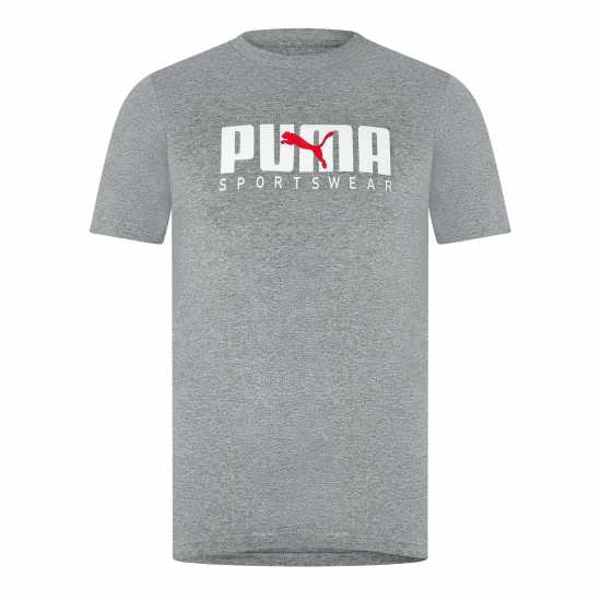 Puma Мъжка Риза Key Graphic Tee T-Shirt Mens Средно сиво кафяво Дрехи за мъже от Puma