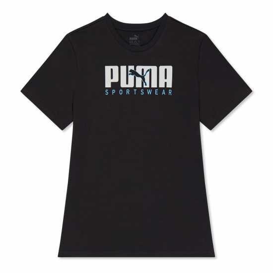 Puma Key Graphic Tee T-Shirt Unisex Kids Черно Пума 