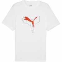 Puma Мъжка Риза Ess+ Logo Lab Cat Tee T-Shirt Mens Пума Бяло 