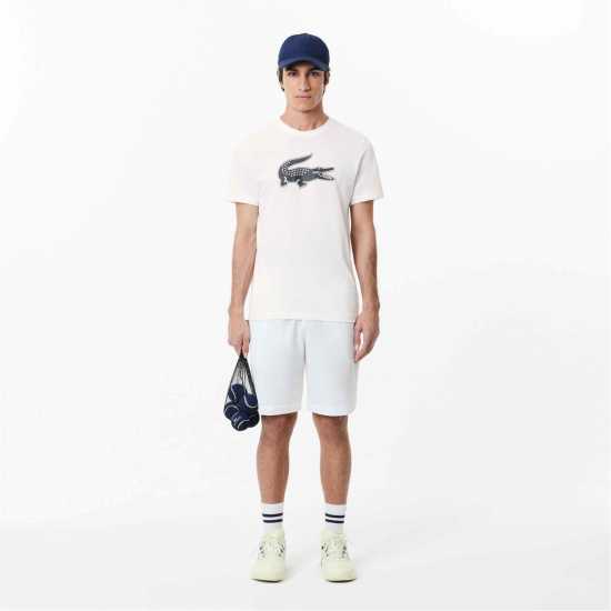 Lacoste Тениска Croc Ii T Shirt Бяло AU8 