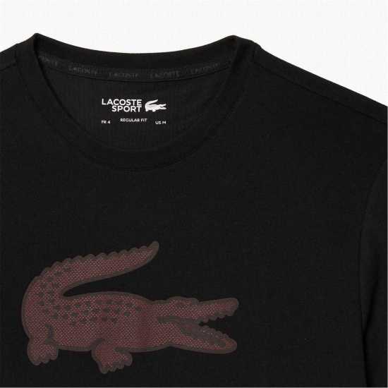 Lacoste Тениска Croc Ii T Shirt Черно 7V2 