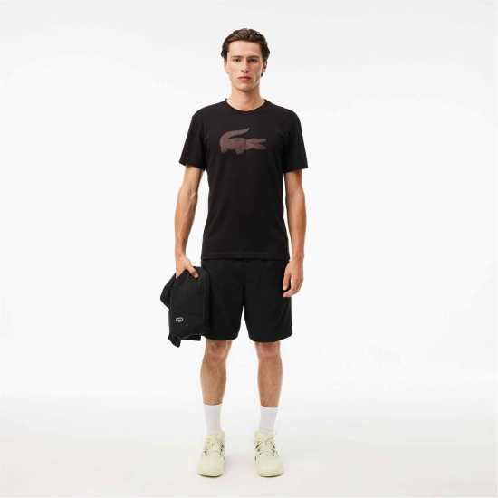 Lacoste Тениска Croc Ii T Shirt Черно 7V2 