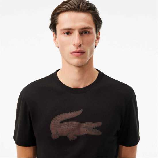 Lacoste Тениска Croc Ii T Shirt Черно 7V2 