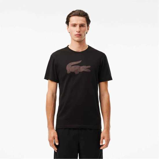 Lacoste Тениска Croc Ii T Shirt Черно 7V2 