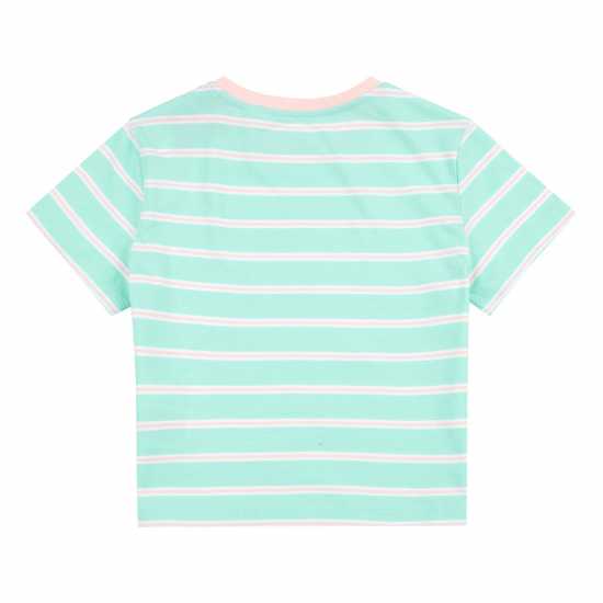 Jack Wills Jw Ss Stripe Tee Jn99 Ледено зелено Детски тениски и фланелки