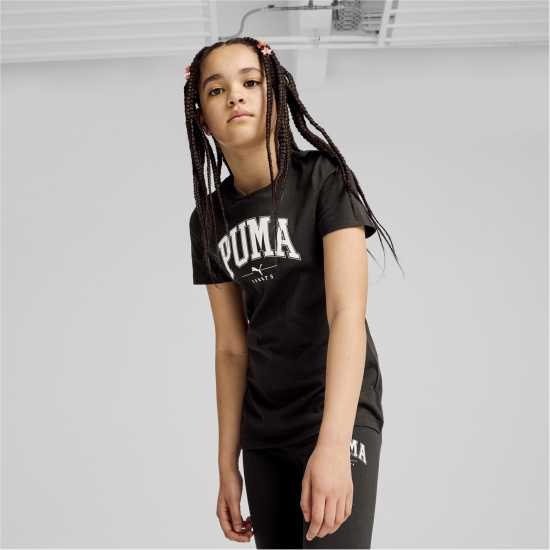 Puma Squad Tee G T-Shirt Unisex Kids Черно Пума Детски тениски и фланелки