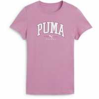 Puma Squad Tee G T-Shirt Unisex Kids Избледняло лилаво Детски тениски и фланелки