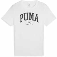 Puma Squad Big Graphic Tee B T-Shirt Unisex Kids Пума Бяло 