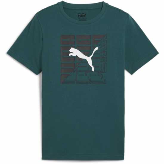 Puma Graphics Tee 1 B T-Shirt Unisex Kids Зелено 