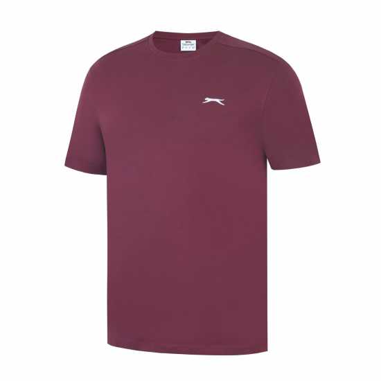 Slazenger Мъжка Риза Plain T-Shirt Mens Вино Мъжки ризи