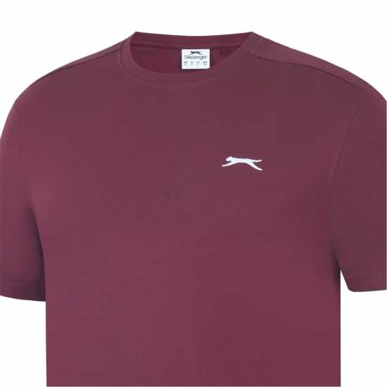 Slazenger Мъжка Риза Plain T-Shirt Mens Вино Мъжки ризи