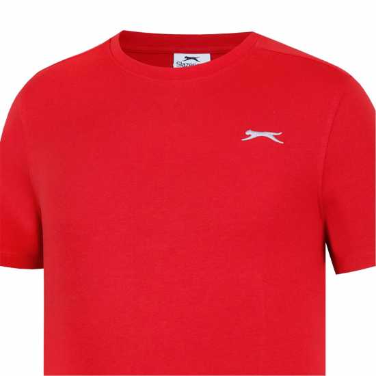 Slazenger Мъжка Риза Plain T-Shirt Mens Червено Мъжко облекло за едри хора