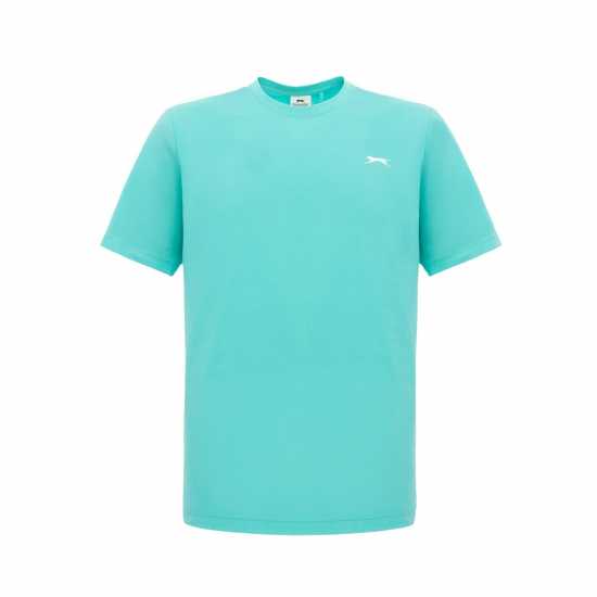 Slazenger Мъжка Риза Plain T-Shirt Mens Синьо-зелено Мъжки ризи