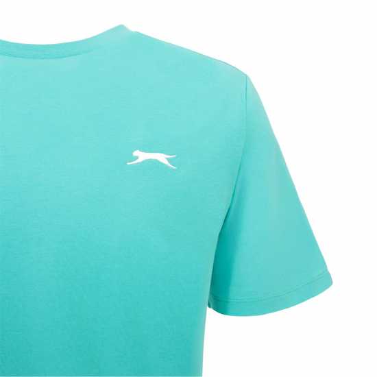 Slazenger Мъжка Риза Plain T-Shirt Mens Синьо-зелено Мъжки ризи